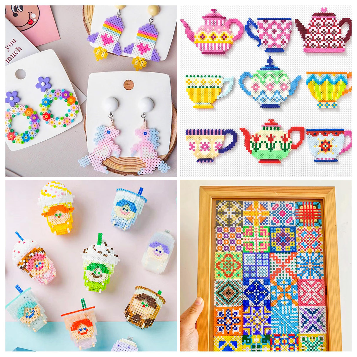 INSCRAFT Fuse Beads, 33000pcs Fuse Beads Kit for Kids, 33 Color 5MM Iron Beads Set with 150 Patterns, 8 Pegboards, 15 Ironing Paper, 6 Tweezers, 85 accessories, Craft Kits Gifts for Birthday Christmas INSCRAFT