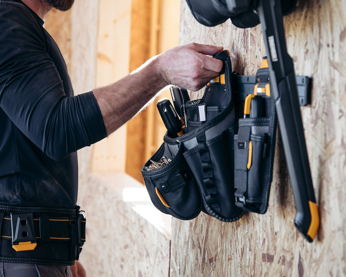 ToughBuilt - Modular Hammer Loop - Durable Hammer Holder/Holster/Catch Clips on Any Belt or Pocket, Extreme-Duty Steel Loop/Metal Ring, Unique Power Cord MGMT, Heavy-Duty Construction - (TB-52) ToughBuilt