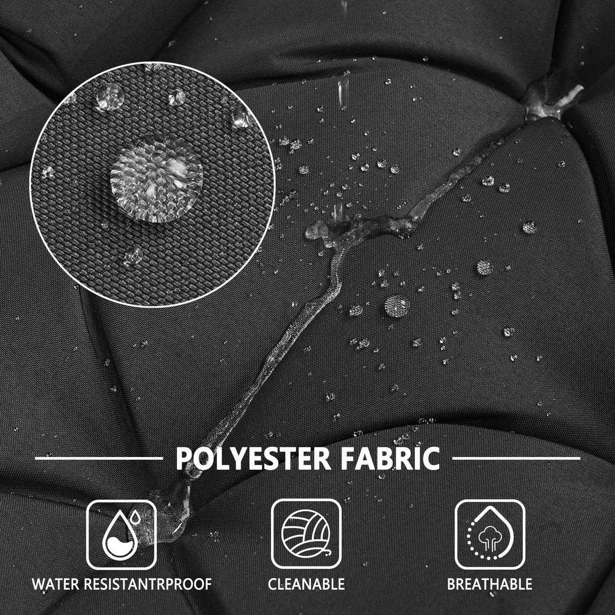 GPQAWER Porch Swing Cushions,Outdoor Cushions 3 Seater Replacement with Backrest, Waterproof Thickened Bench Cushion with Ties for Porch, Patio,Outdoor, Backyard and Garden(Dark Gray 60 * 40 in) GPQAWER