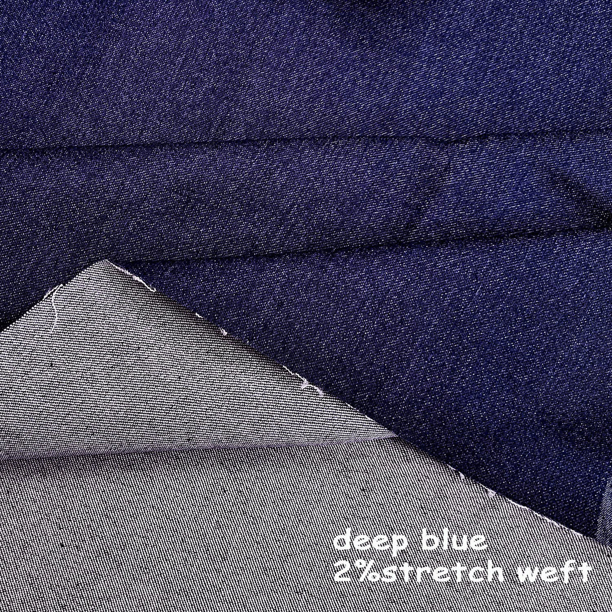9OZ Stretch Denim Premium Cotton Blend Fabric by The Yard DIY for Sewing Crafting (Dark Blue 1yd) Rose Flavor