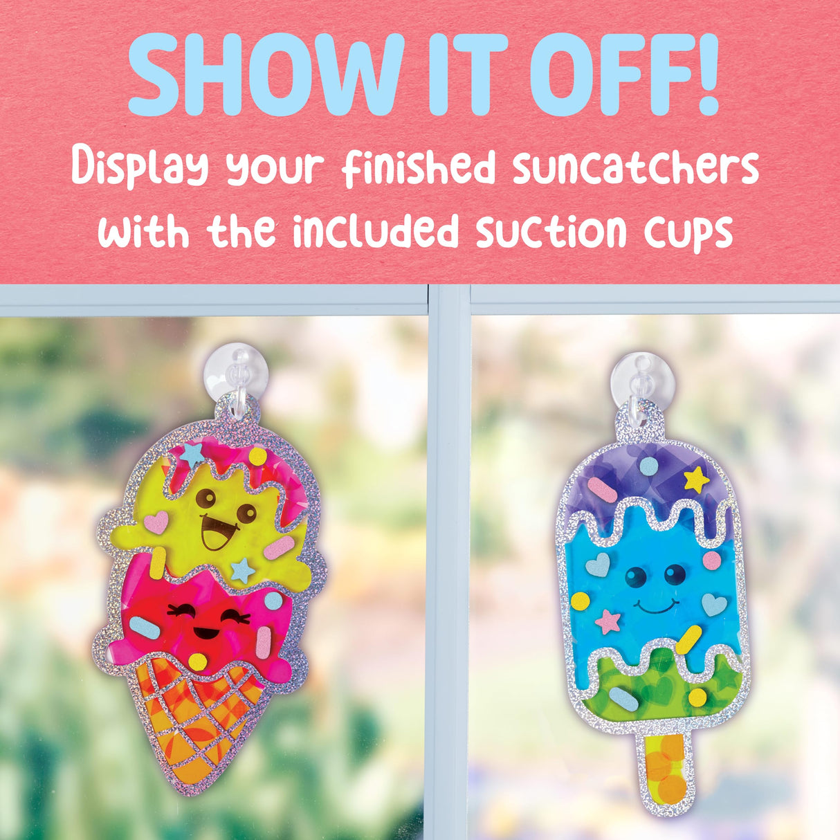 Creativity for Kids Sticker Sun Catchers Mini Craft Kit: Create 2 Suncatchers - Toddler Stocking Stuffers and Gifts Ages 3-4+, Arts & Crafts for Kids, Window Art for Kids Creativity for Kids