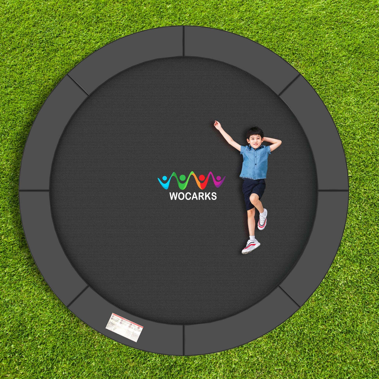 wocarks Trampoline Pad, 10ft 12ft 14ft Trampoline Replacement Safety Pad, Waterproof and Tear-Resistant Safety Spring Cover Round Frame Pad (Black, 14FT) wocarks