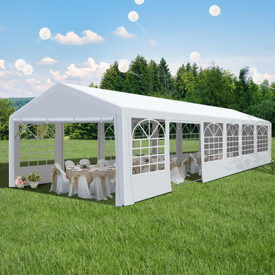 Raysfung 20' x 40' Party Tent Heavy Duty, Wedding Tent with Removable Sidewalls, Outdoor Gazebo Event Shelters Canopy for Birthday Party