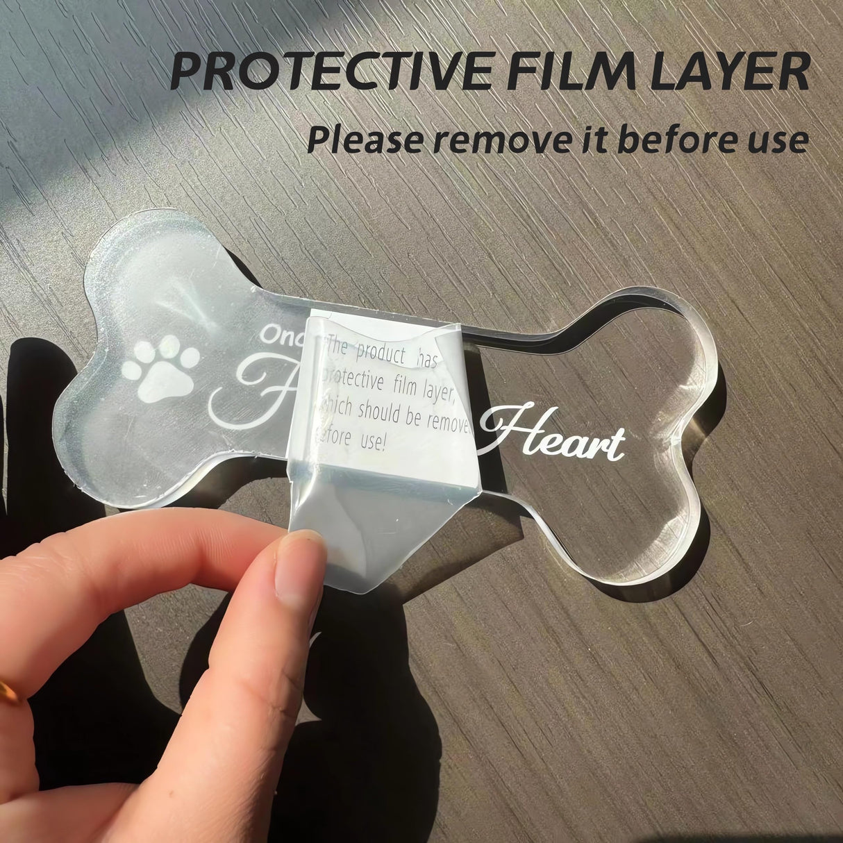 Cynlsum Pet Memorial Ornament Remembrance Gifts Loss of Dog Cat Sympathy Gift Crystal Bone Shape Decor Ornament for Dogs Puppy Keepsake Cynlsum