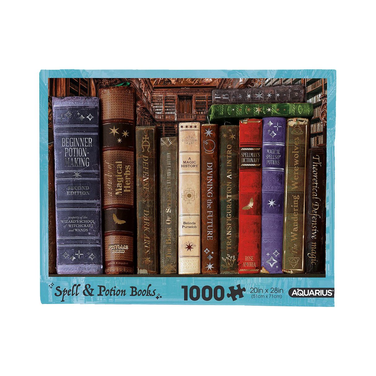 AQUARIUS Spell & Potion Books Puzzle (1000 Piece Jigsaw Puzzle) - Glare Free - Precision Fit, 22'' x 28'' (65489) AQUARIUS