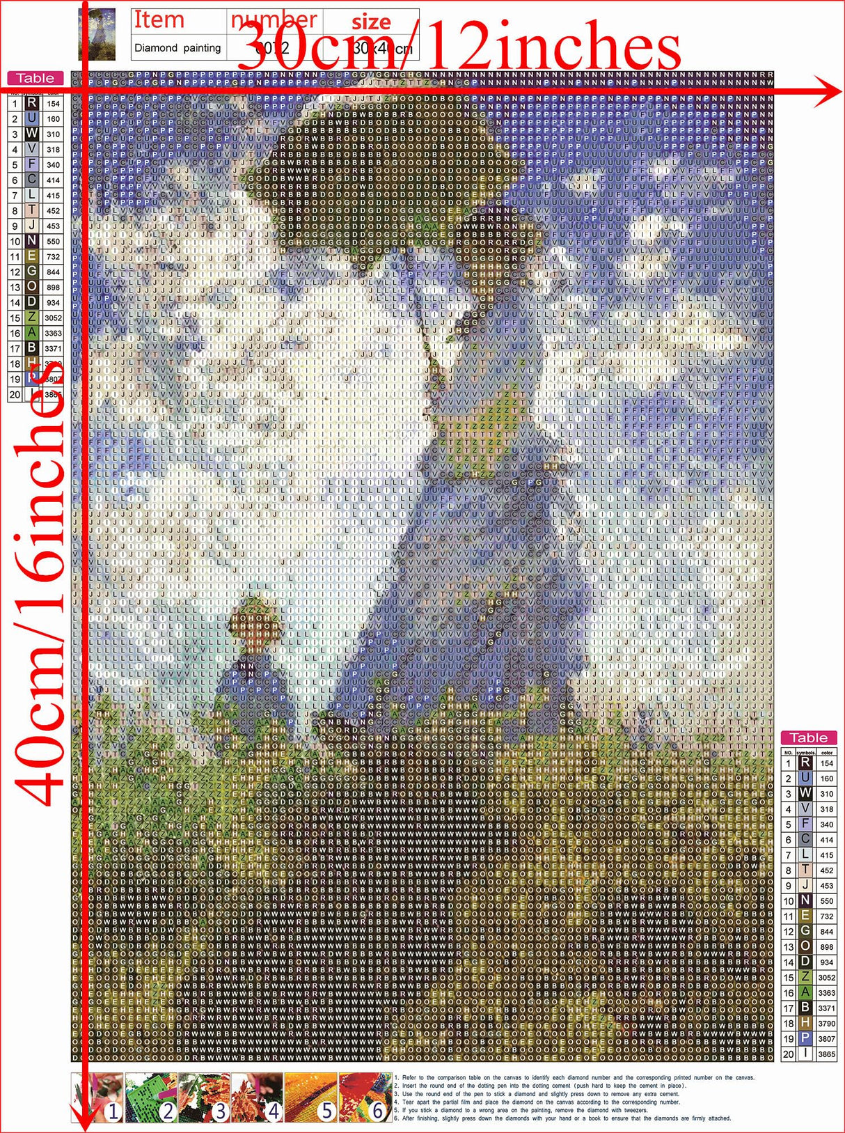 NIHO-JIUMA Diamond Painting Kits Monet's Camille, 5D DIY Full Drill Diamond Art Gift for Adults, Home Decoration (30 X 40 cm / 12 X 16 inches) NIHO-JIUMA
