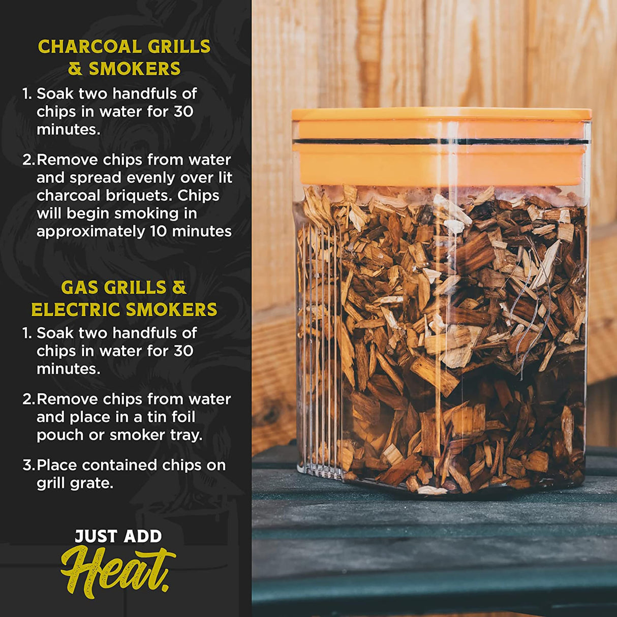 Fire & Flavor Premium All Natural Wood Chips for Smoker - Wood Chips for Smoking - Smoker Wood Chips - Smoker Accessories Gifts for Men and Women - Hickory - 2lbs Fire & Flavor