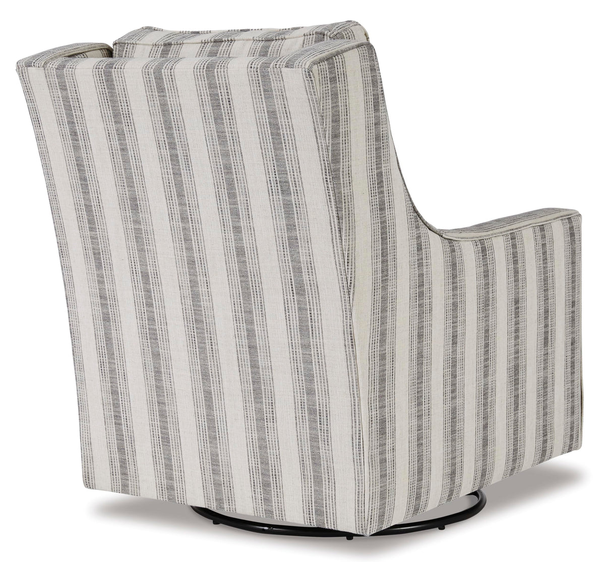 Signature Design by Ashley Kambria Striped Upholstered Swivel Accent Glider Chair, Ivory & Black Signature Design by Ashley