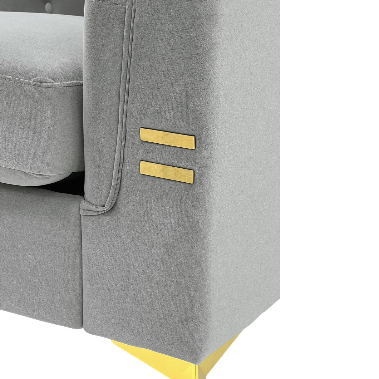 UDiaoszAM 3 Seater 82" Chesterfield Sofa, Wide and Thick Cloud Couch with Tuxedo Arm Tufted Back, Plush Velvet Fabric Sofa Comfy Couches for Living Room with Two Pillows (2, Grey) UDiaoszAM