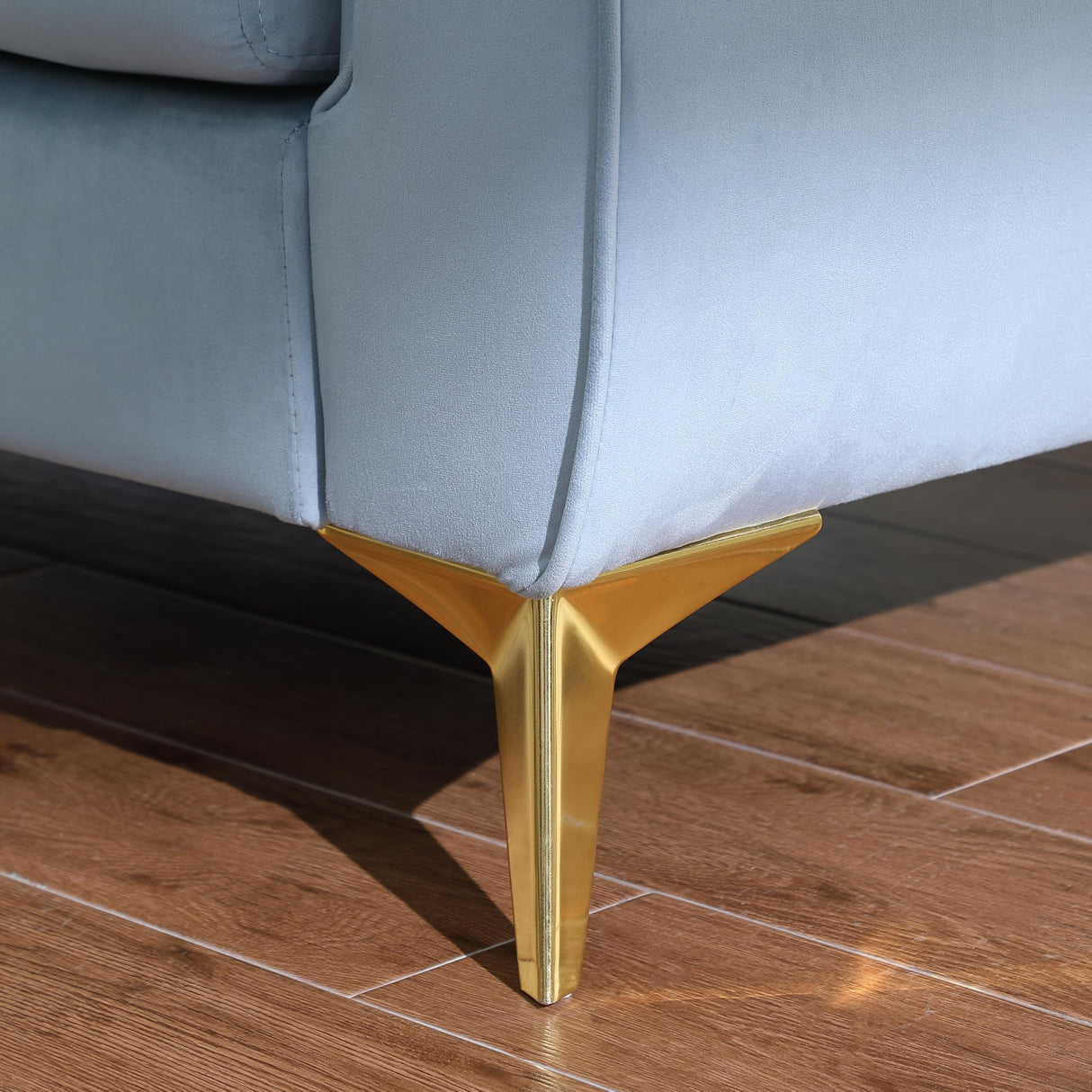 Alberobelo Chesterfield Sofa, 87" Blue Velvet Modern Couch, 3 Seater with Deep Seats, Mid-Century Design, Comfortable Sofa for Living Room, Bedroom and Office Alberobelo