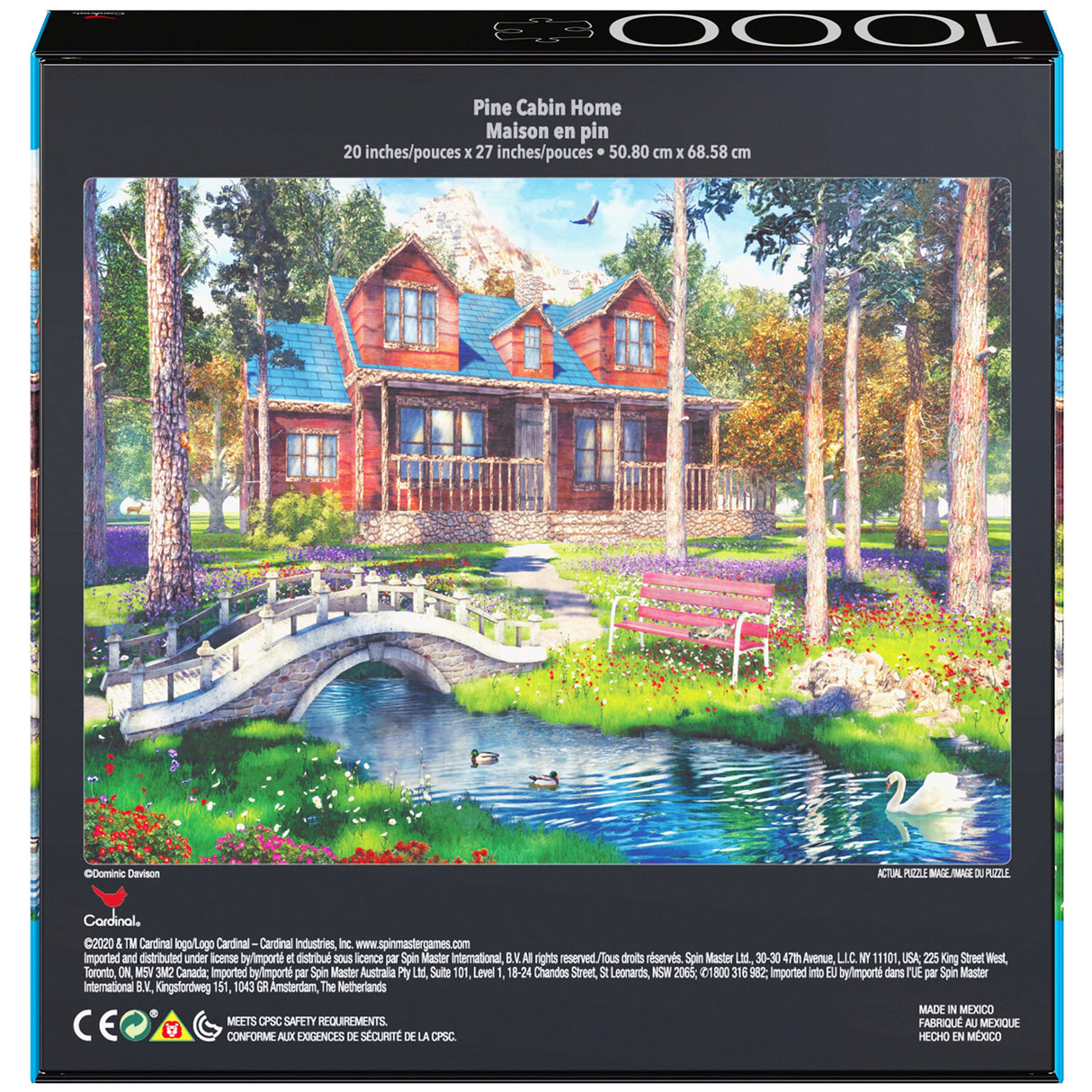 2-Pack of 1000-Piece Jigsaw Puzzles, Pine Cabin & Summer Estate | Puzzles for Adults and Kids Ages 8+, Amazon Exclusive Spin Master Games
