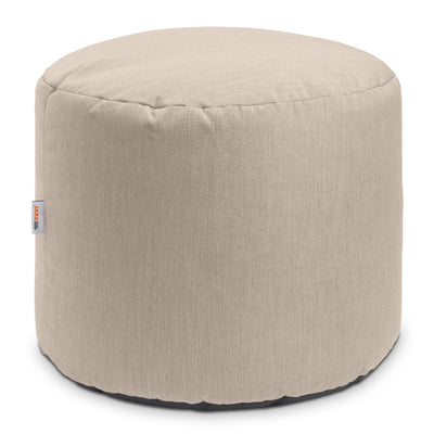Jaxx Spring Indoor/Outdoor Bean Bag Pouf Ottoman, Sunbrella Flax