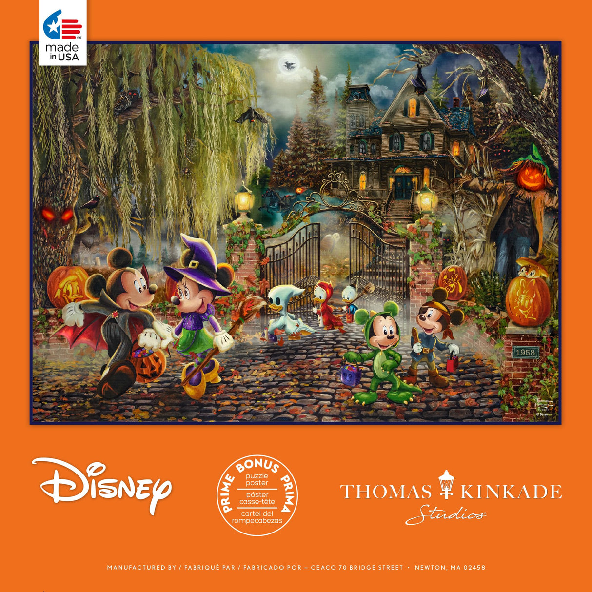 Ceaco - Thomas Kinkade - Disney - Mickey and Minnie Halloween Fun - 1000 Piece Jigsaw Puzzle Ceaco