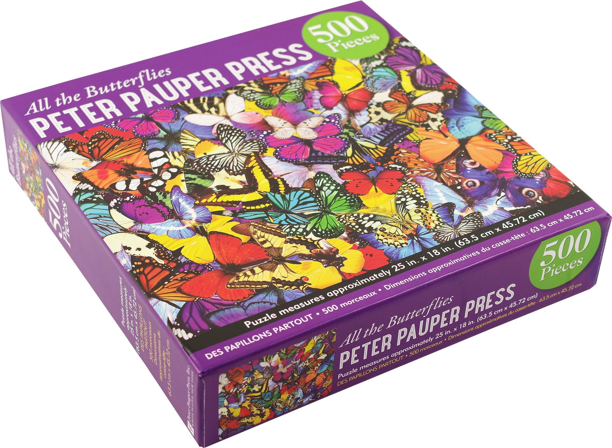 PETER PAUPER PRESS All The Butterflies 500 Piece Jigsaw Puzzle PETER PAUPER PRESS