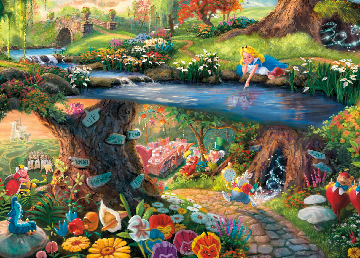 Ceaco - Disney - Thomas Kinkade - Alice in Wonderland - 1000 Piece Jigsaw Puzzle Ceaco