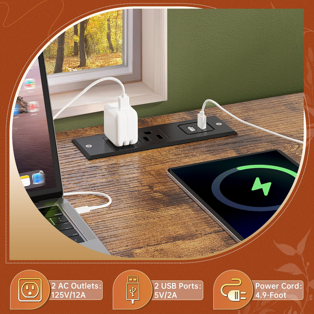 EnHomee 55" W Dresser for Bedroom with LED Lights & Charging Station 12 Drawer Dressers & Chests of Drawers Dresser TV Stand for Bedroom for Hanging 65" TV, Metal Frame & Fabric Drawers, Rustic Brown EnHomee