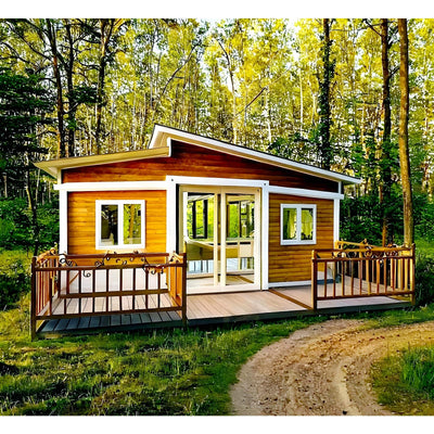 prefab Tiny Homes for Sale prefab Tiny Houses to Live in for Adults, 20FT Expandable Mobile Modular Container with 1 Bedroom, Compact Kitchen, Private Bath, Perfect for Residential or Vacation use