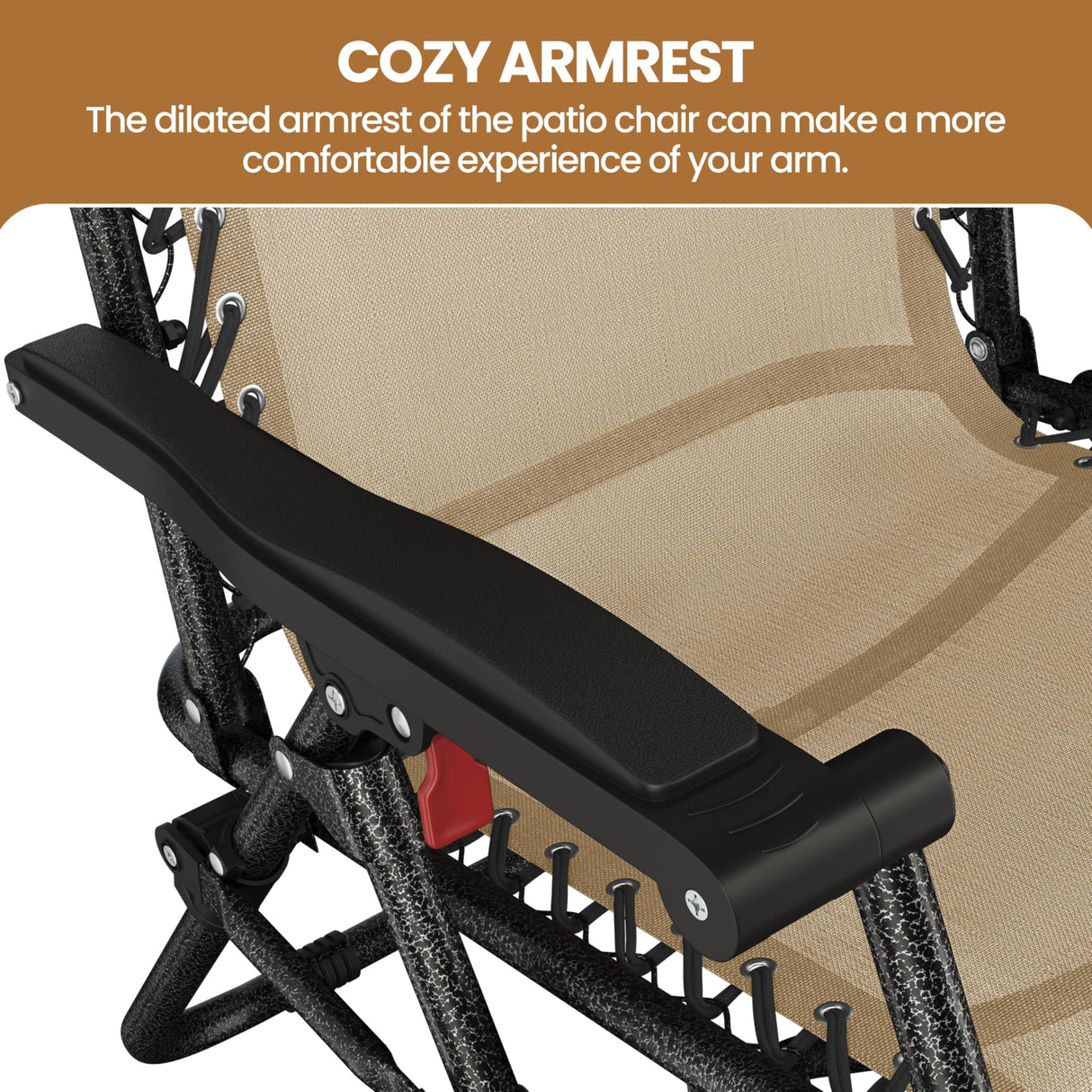 Yaheetech Zero Gravity Recliners Outdoor Adjustable Folding Reclining Lounge Chairs w/Pillows, Cup Holder Trays and Carry Strap for Patio Backyard Beach Beige Set of 2 Yaheetech