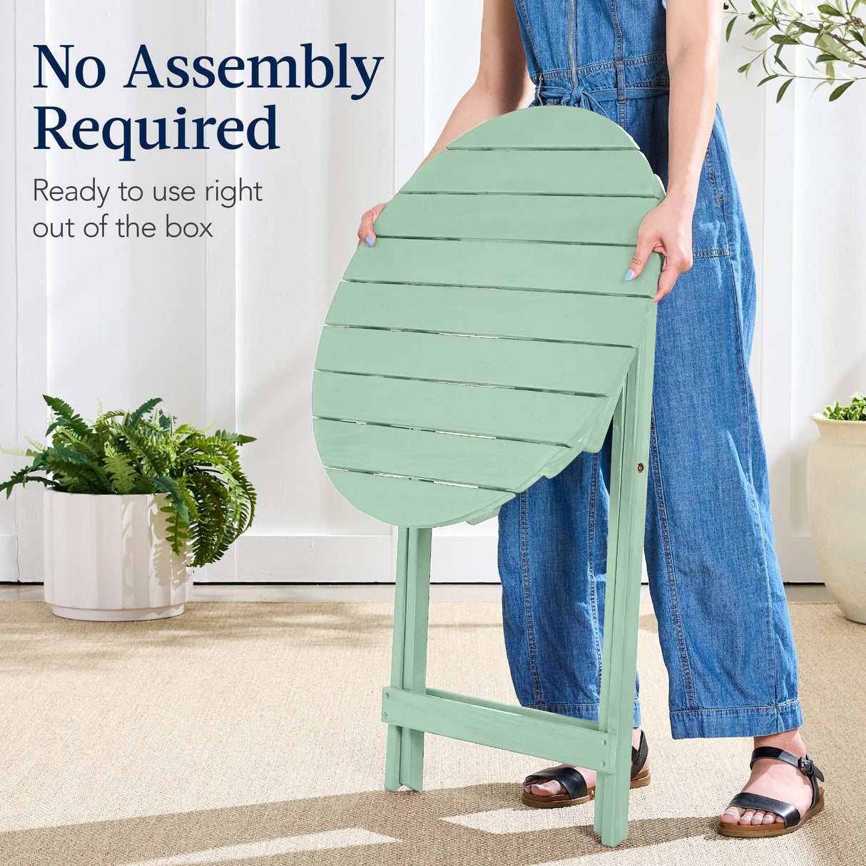 Best Choice Products 3-Piece Acacia Wood Bistro Set, Folding Patio Furniture for Backyard, Balcony, Deck w/ 2 Chairs, Round Coffee Table, Teak Finish - Mint Best Choice Products