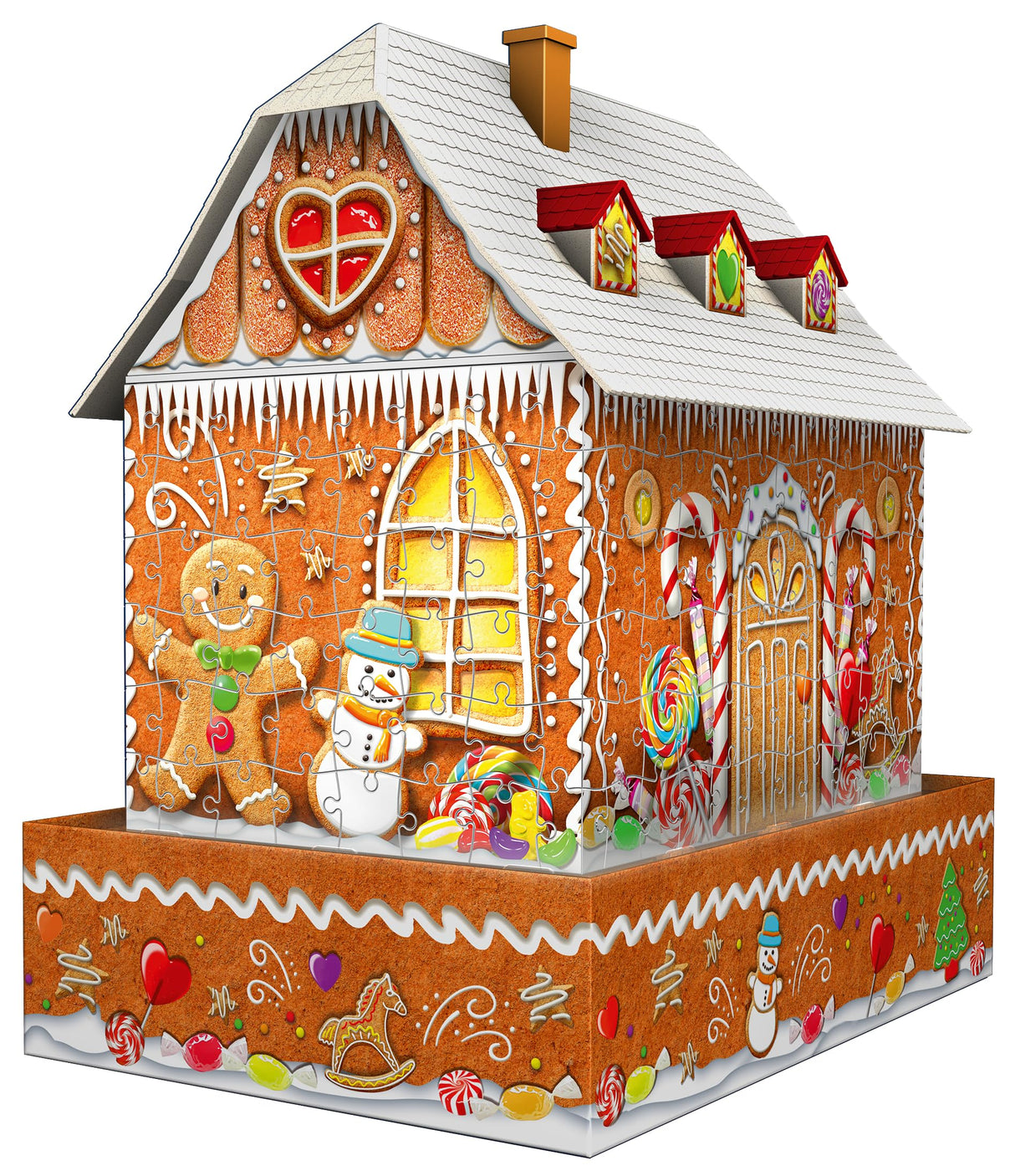 Ravensburger Gingerbread House Night Edition: 216 Piece 3D Jigsaw Puzzle for Kids 11568 - Easy Click Technology Means Pieces Fit Together Perfectly Ravensburger