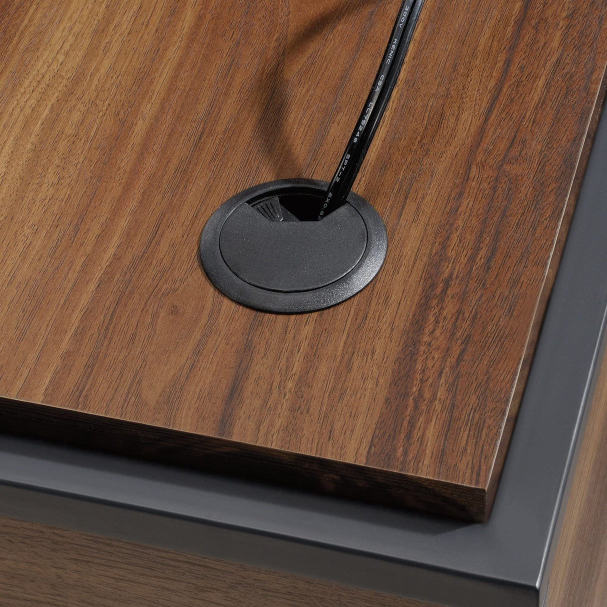 Sauder® Nova Loft 59" W L-Shape Corner Desk, Grand Walnut Sauder