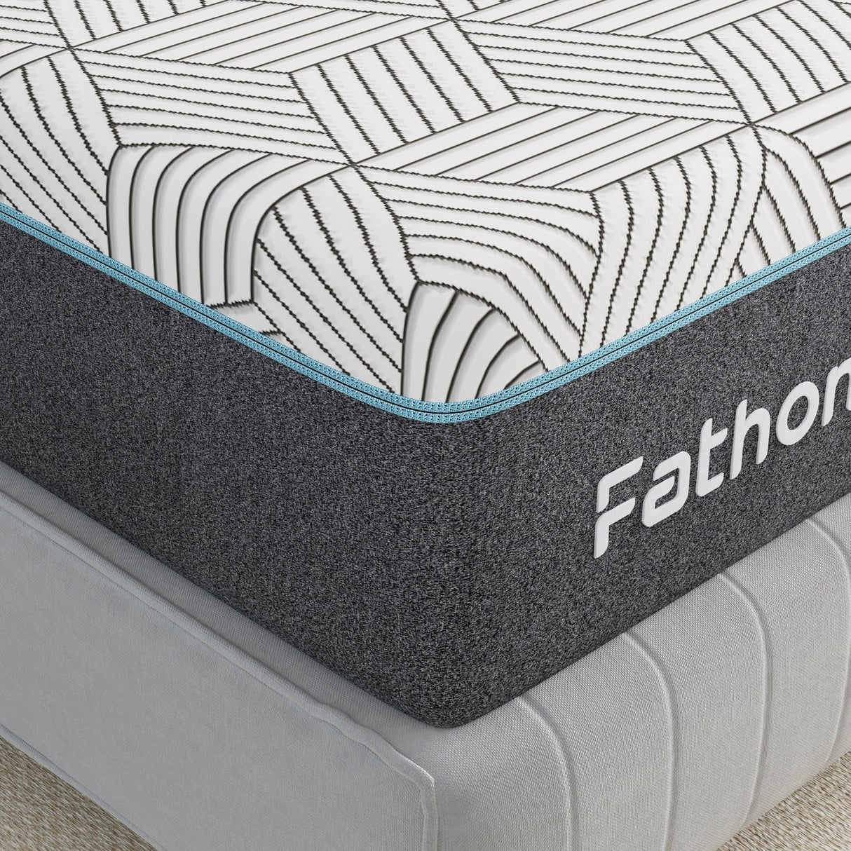 FATHOM Firm Twin Mattress 8 Inch Memory Foam Mattress Twin Size Bed in a Box for Back Pain Relief and Cool Sleep with Gel Foam and Removeable Fiberglass Free Cover, CertiPUR-US Certified FATHOM