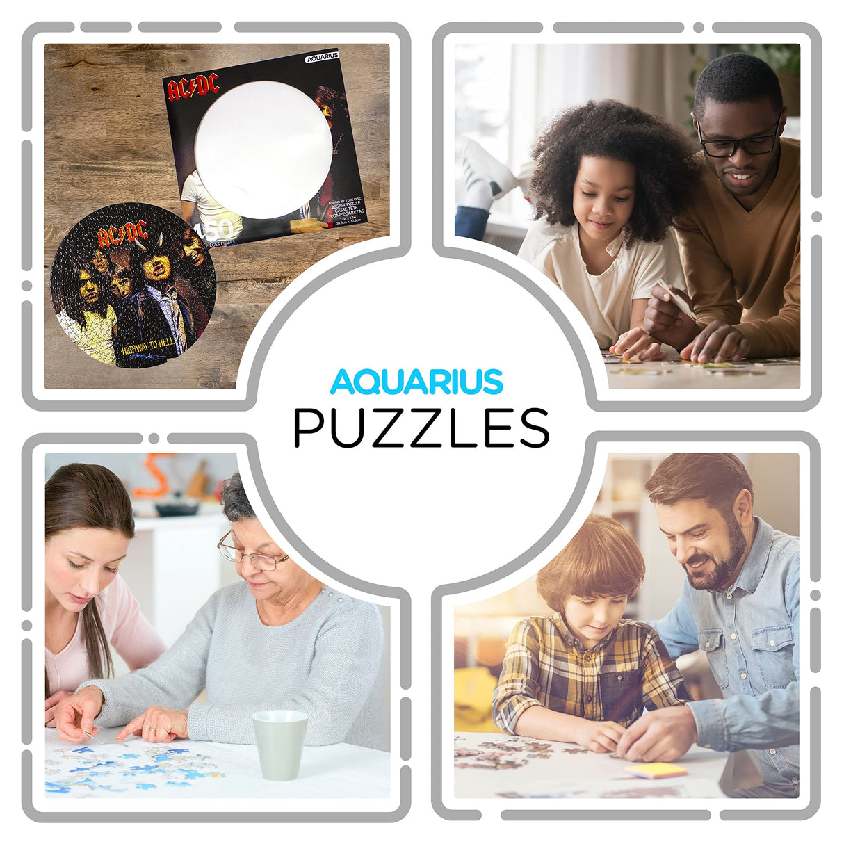 AQUARIUS AC/DC Highway to Hell Record Disc Puzzle (450 Piece Jigsaw Puzzle) - Officially Licensed AC/DC Merchandise & Collectibles - Glare Free - Precision Fit - 12 x 12 Inches AQUARIUS