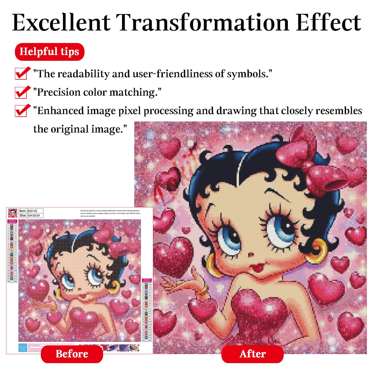 JAKI Diamond Art Kits for Adults,Cartoon Diamond Art Paintings for Beginners,5D Full Drill Gem Art Kits for Adults for Gift Home Wall Decor(12x12inch) JAKI