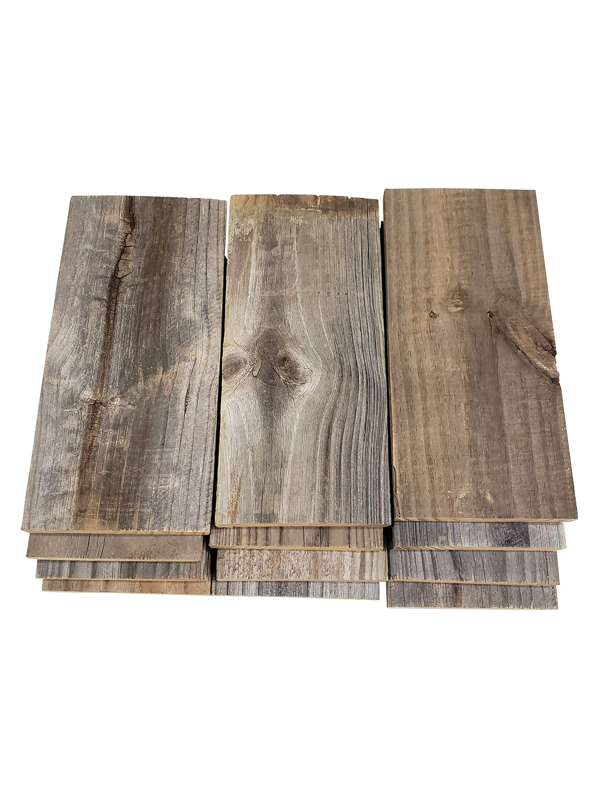 Rustic Weathered Reclaimed Wood Planks for DIY Crafts, Projects and Decor (12 Planks - 5.5"x12) Rockin' Wood