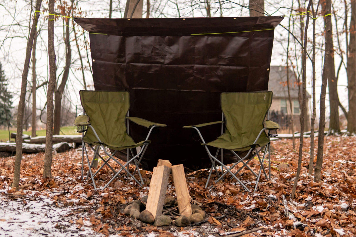 WHITEDUCK Super Heavy Duty Poly Tarp Cover 16 Mil & 10 Mil with Grommets and Reinforced Edges (Brown, White & Silver Black) (Brown- 16 Mil, 20' x 40') WHITEDUCK