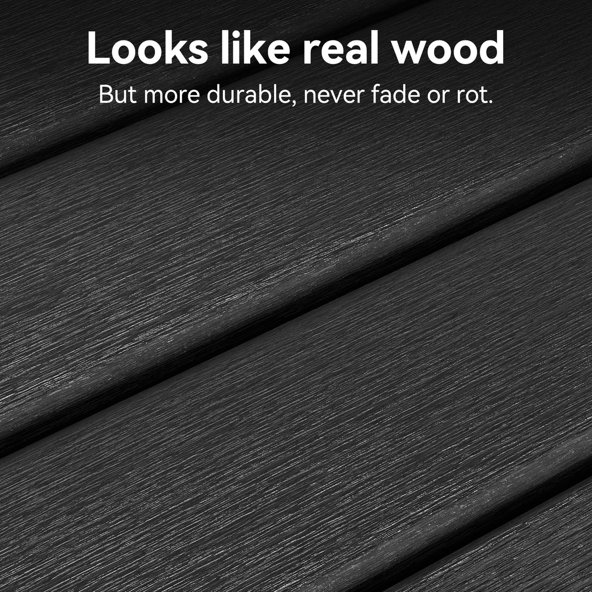 ACUEL 48" HDPE Outdoor Bench, All-Weather & Fade-Resistant 2-Person Garden Bench, Low Maintenance Patio Bench for Garden, Porch & Patio,Black ACUEL