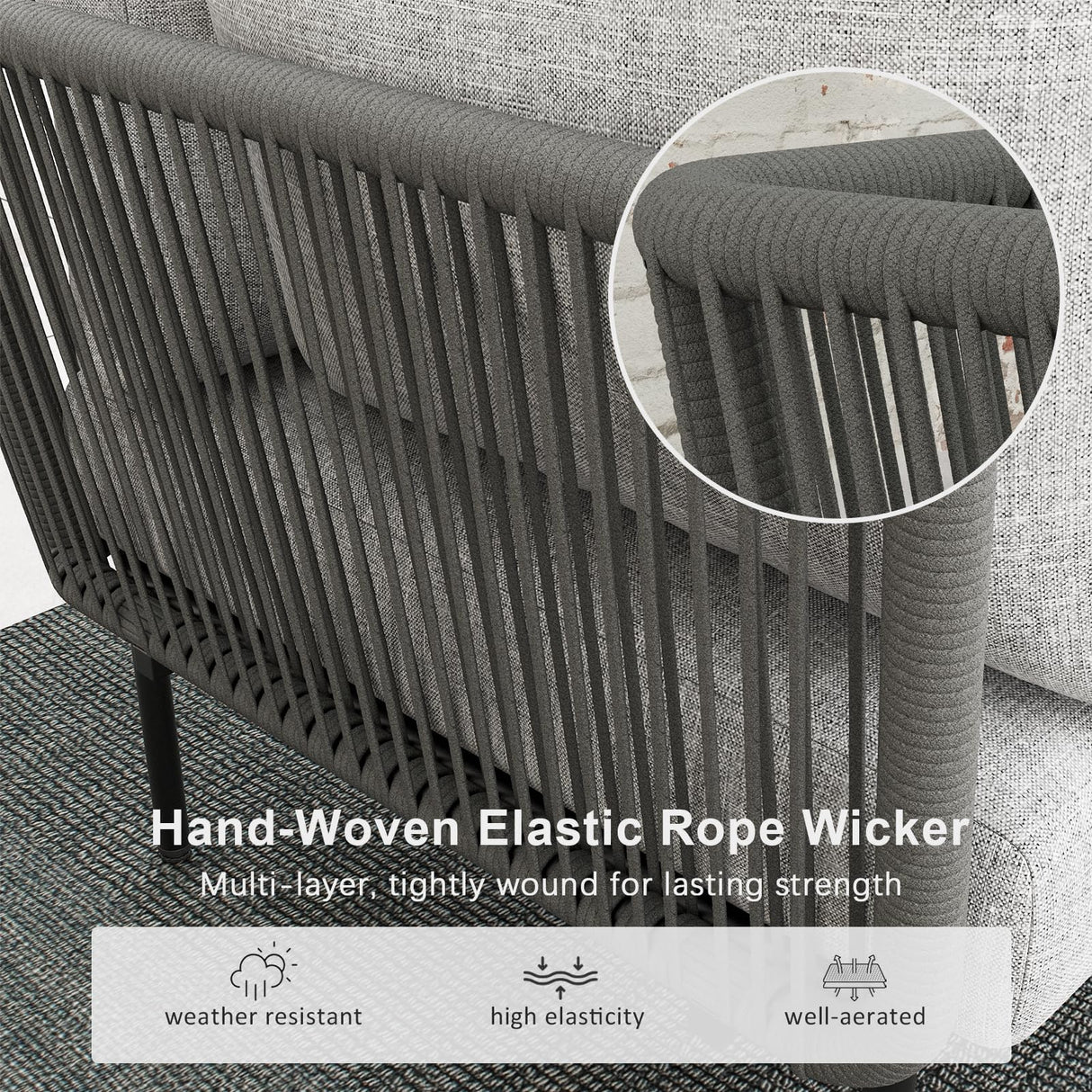 LayinSun 11 Pieces Aluminum Patio Furniture Set, Modern Modular Sectional Sofa with Fire Pit Table and Upgrade Thickness Cushion LayinSun