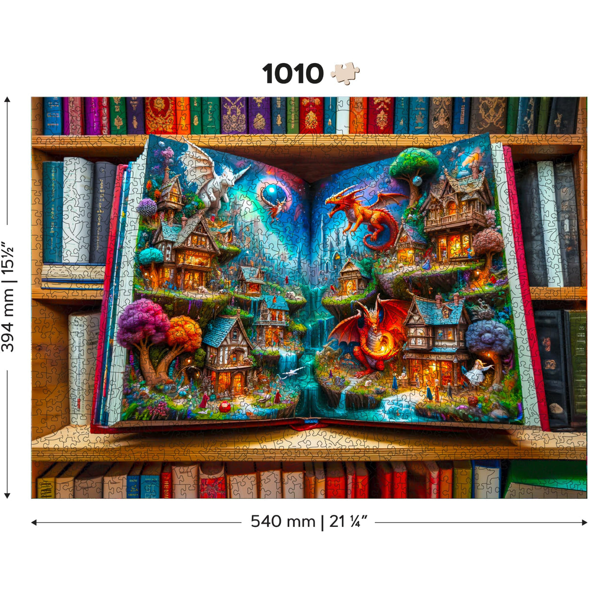 Wooden.City Enchanted Tales 1000 Piece Puzzle, Wooden Puzzles for Adults, Jigsaw Puzzles 1000 Pieces, Made in EU, Size 21.25 X 15.5 in, Magical Jigsaw Puzzle WOODEN.CITY