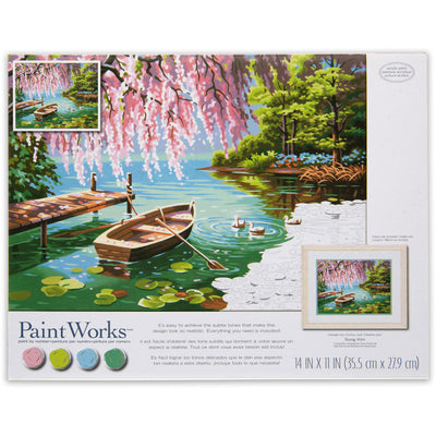 Dimensions 73-91491 Willow Spring Beauty Paint by Numbers for Adults, 14'' W x 11'' L