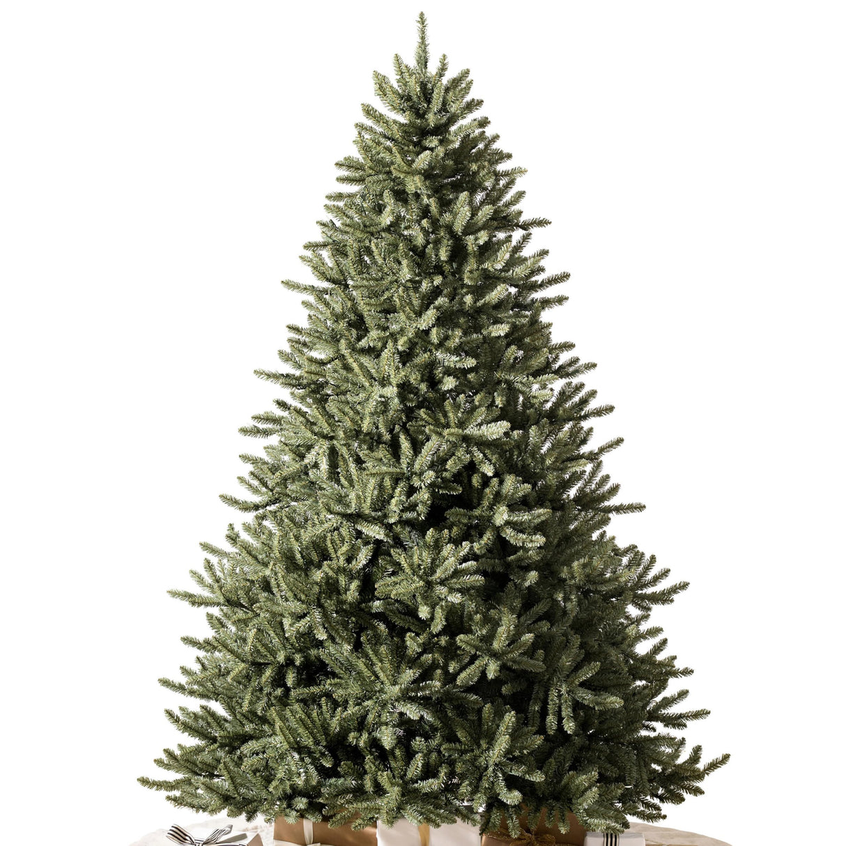 Balsam Hill 7.5 ft Unlit Classic Blue Spruce - Artificial Christmas Tree with 2,960+ Tips, Premium Stand, Storage Bag & Easy Assembly for Indoor Holiday Decorating Balsam Hill