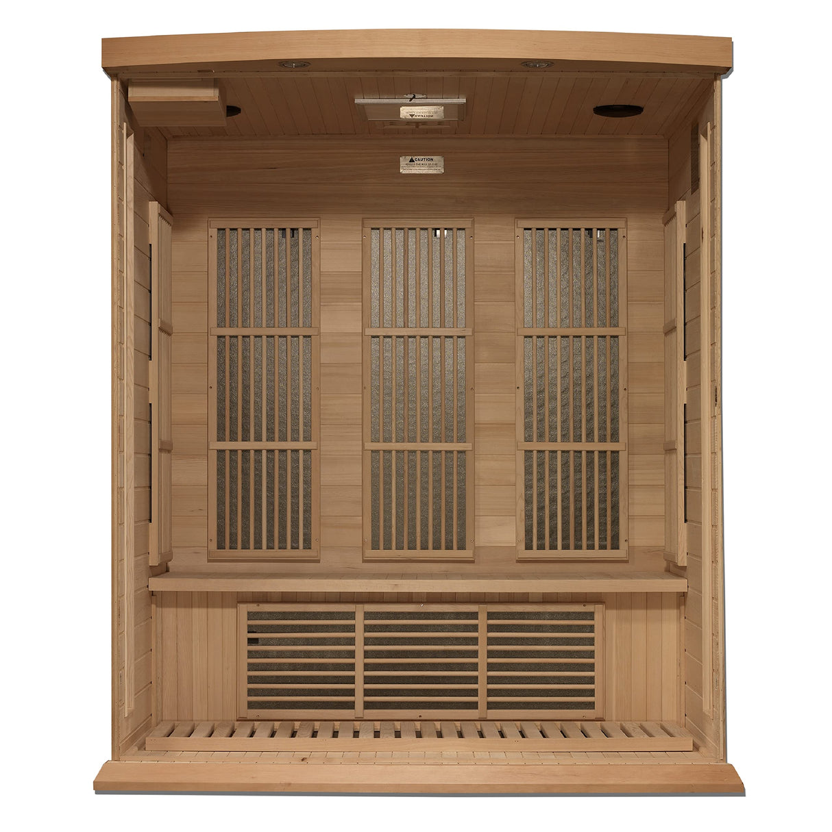 DYNAMIC SAUNAS Maxxus MX-K306-01 Elite 3-Person Near Zero EMF (Under 2 MG) FAR Infrared Sauna, (Canadian Hemlock) Curb Side Delivery DYNAMIC SAUNAS