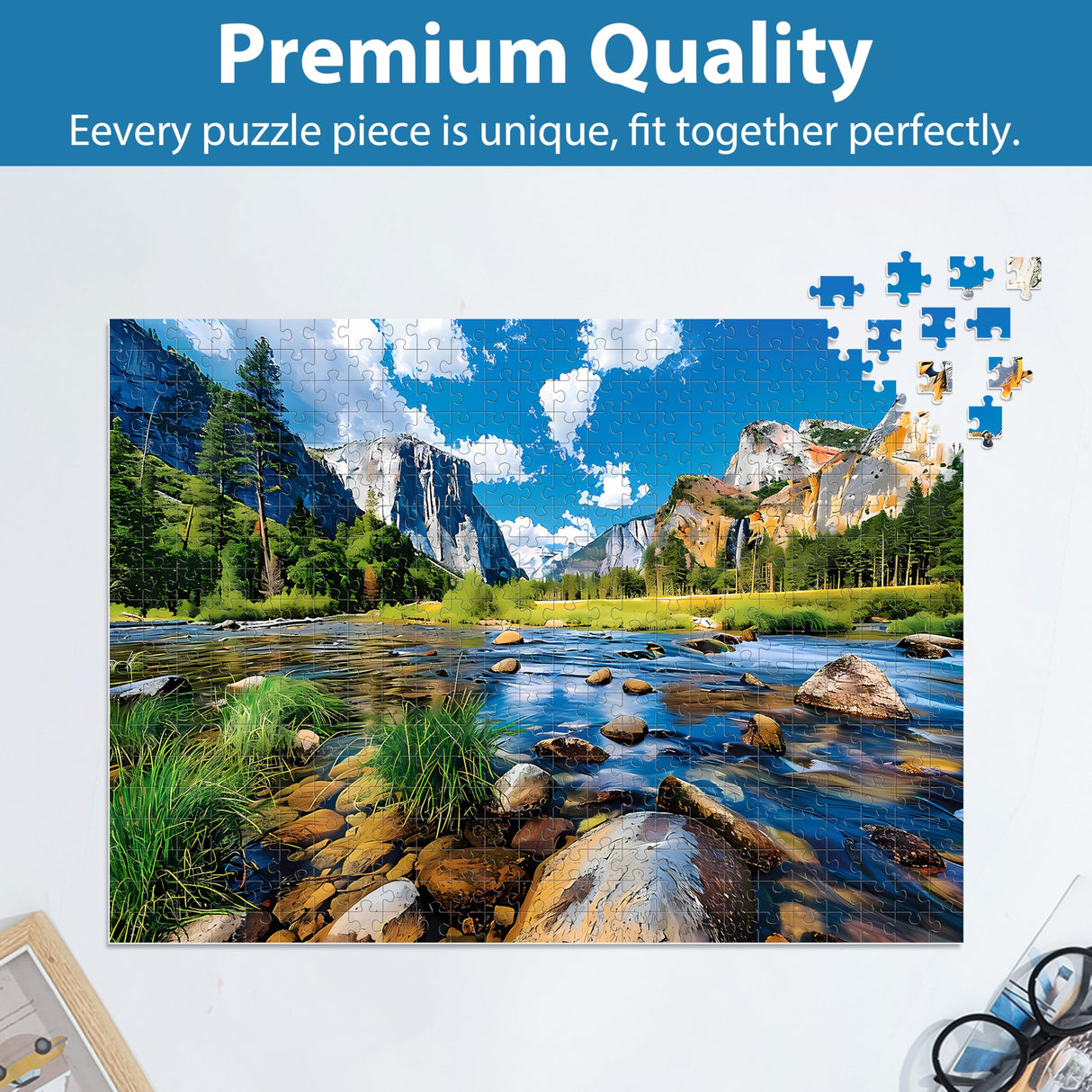 Nature Puzzle for Adult 500 Piece Puzzle Mountain Lake Landscape Puzzle Scenery, Jigsaw Puzzles Scenic, Art Home Decor DIY Funny Challenging Puzzle Game Toy for Mom, Wife, Friend Jeacirio