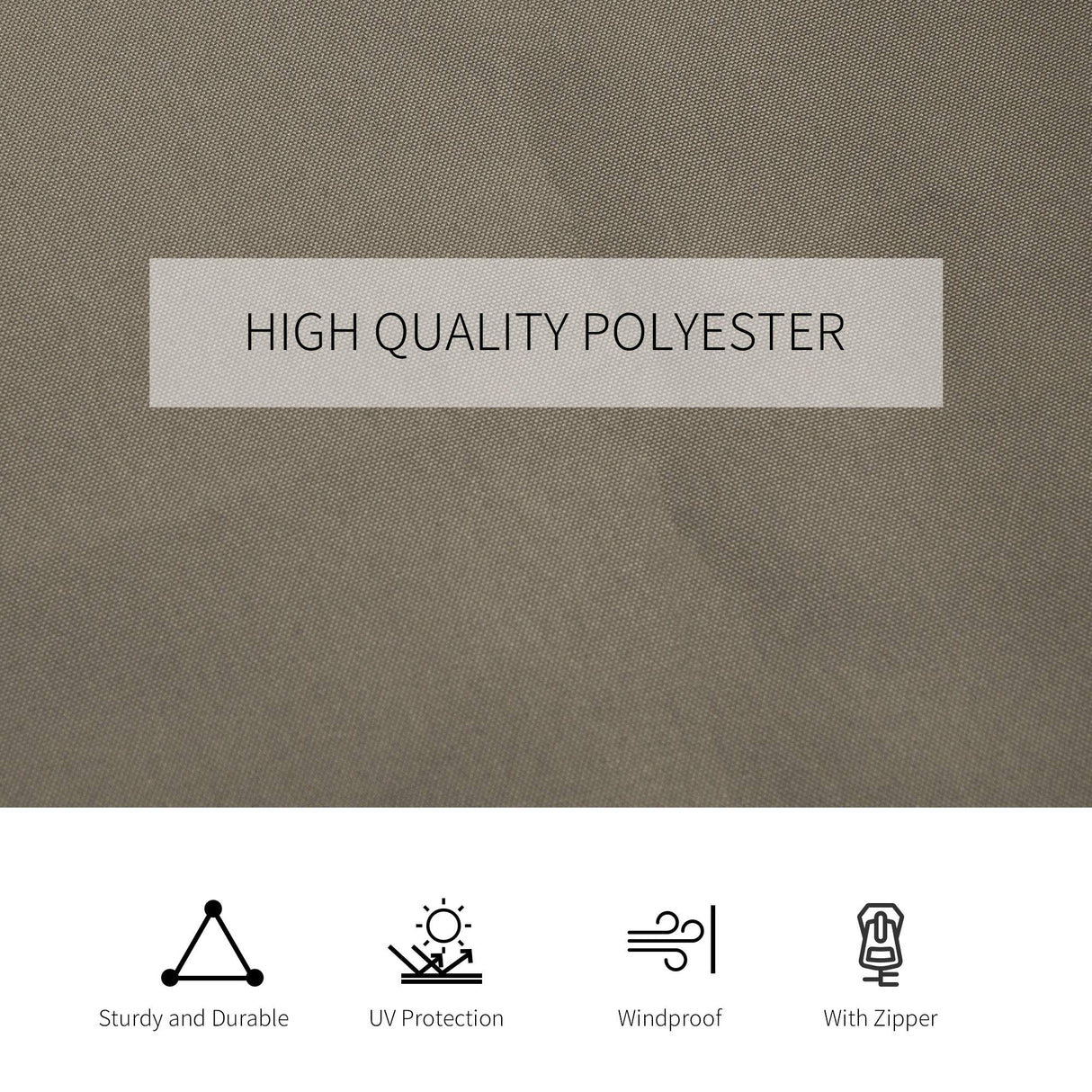 Outsunny 10' x 12' Universal Gazebo Sidewall Set with Panels, Hooks and C-Rings Included for Pergolas and Cabanas, Dark Brown Outsunny