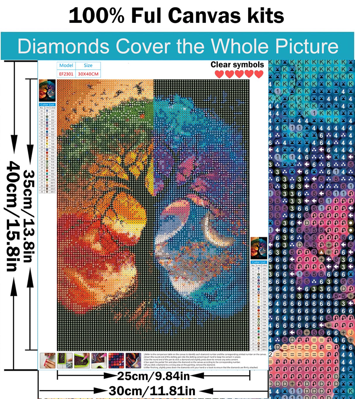 Tree of Life Dimond Art Paintings Kits for Adults Beginner, Diamond Painting Kits for Adults, 5D Adult Diamond art Paint by Diamonds, DIY Full Drill Diamond Painting Home Wall Decor 12x16 inch A8MENX0