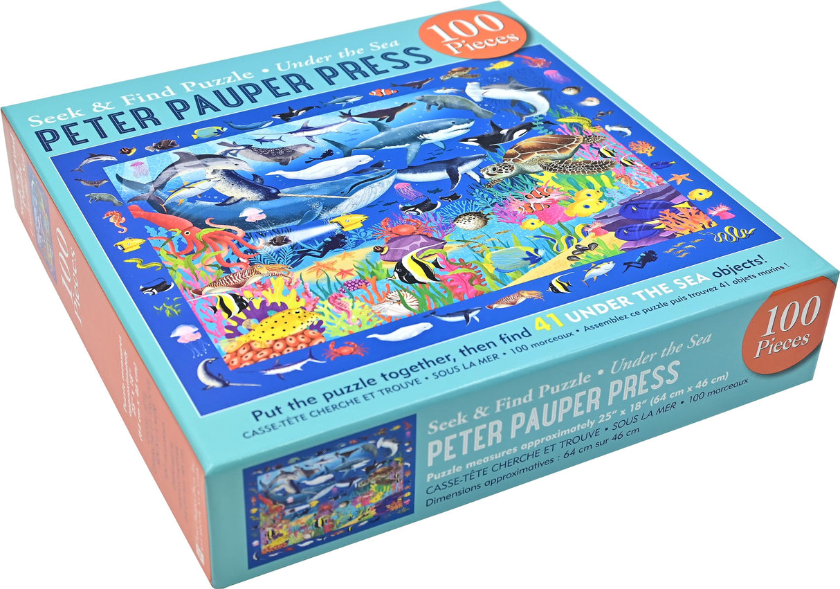 Under the Sea Seek & Find 100-Piece Jigsaw Puzzle PETER PAUPER PRESS