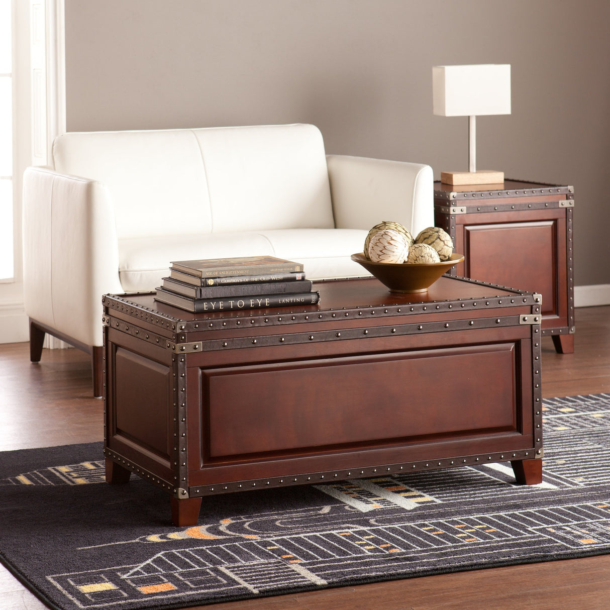 SEI Furniture Amherst Trunk Coffee Table w/ Storage, Brown SEI Furniture