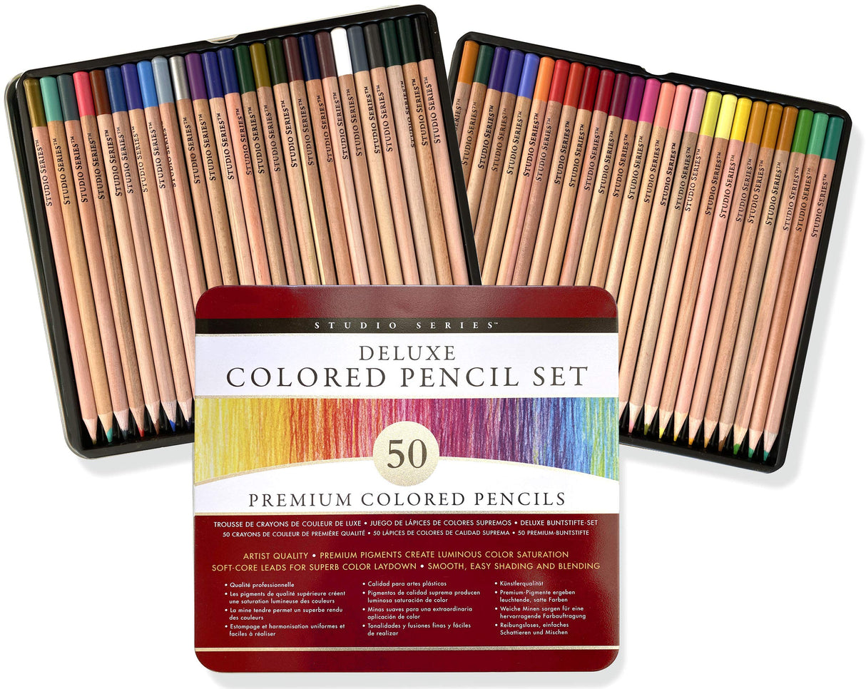 Studio Series Deluxe Colored Pencil Set (Set of 50) PETER PAUPER PRESS