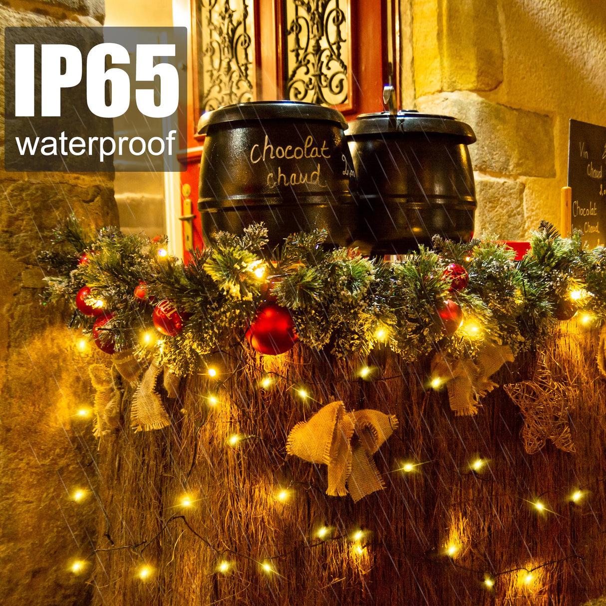 Solar String Lights for Outside, 39Ft 100 LED Solar String Lights Outdoor with 8 Modes ,Solar Christmas Lights Outdoor Waterproof for Yard, Fence,Balcony, Party,Christmas Tree Decorations (Warm White) Flechllary