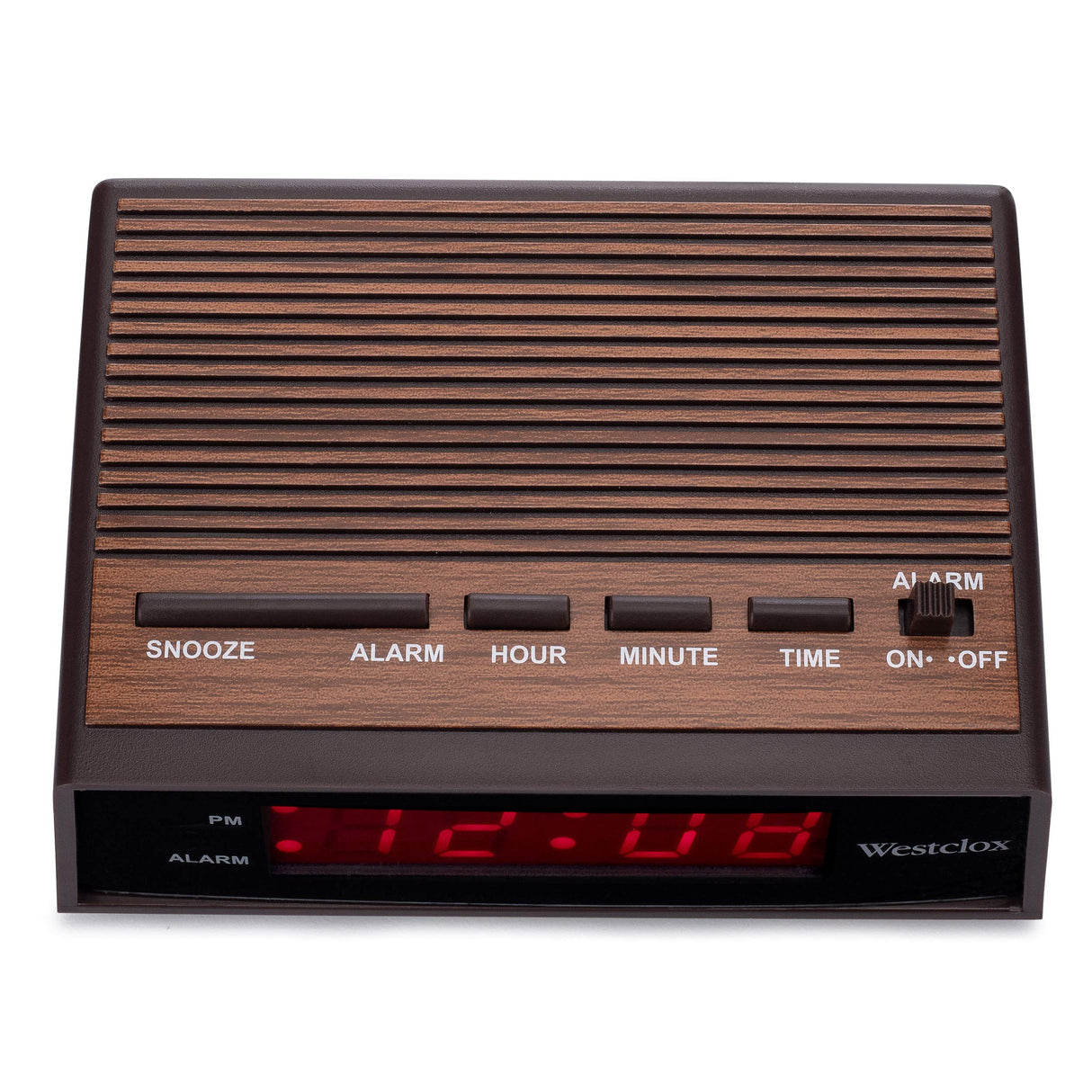 Westclox Retro Wood Style Easy To Read Super Bright Small Night Table Ascending Alarm Clock 22690. Westclox
