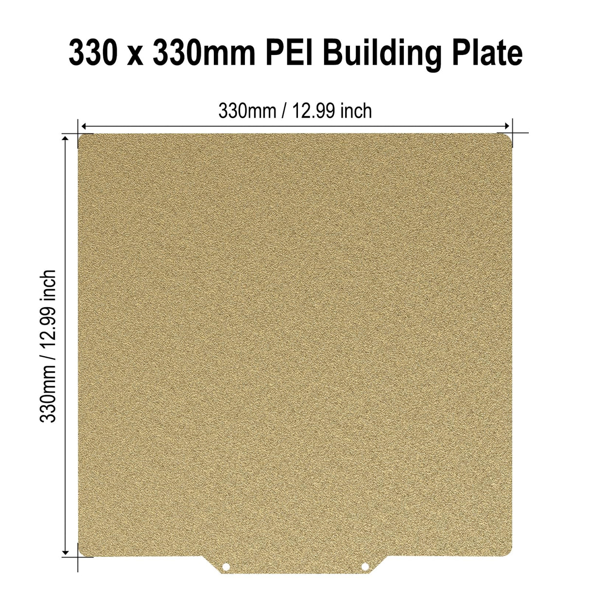 TMYPN 330x330mm Double Side Texture PEI Build Plate for Elegoo Neptune 3 Plus / 4 Plus 3D Printer, Spring Steel Plate and Magnetic Base Print Bed for A30/A30 Pro, Tronxy X3S/X5S/X5S Pro, Qid1 X-Max3 TMYPN