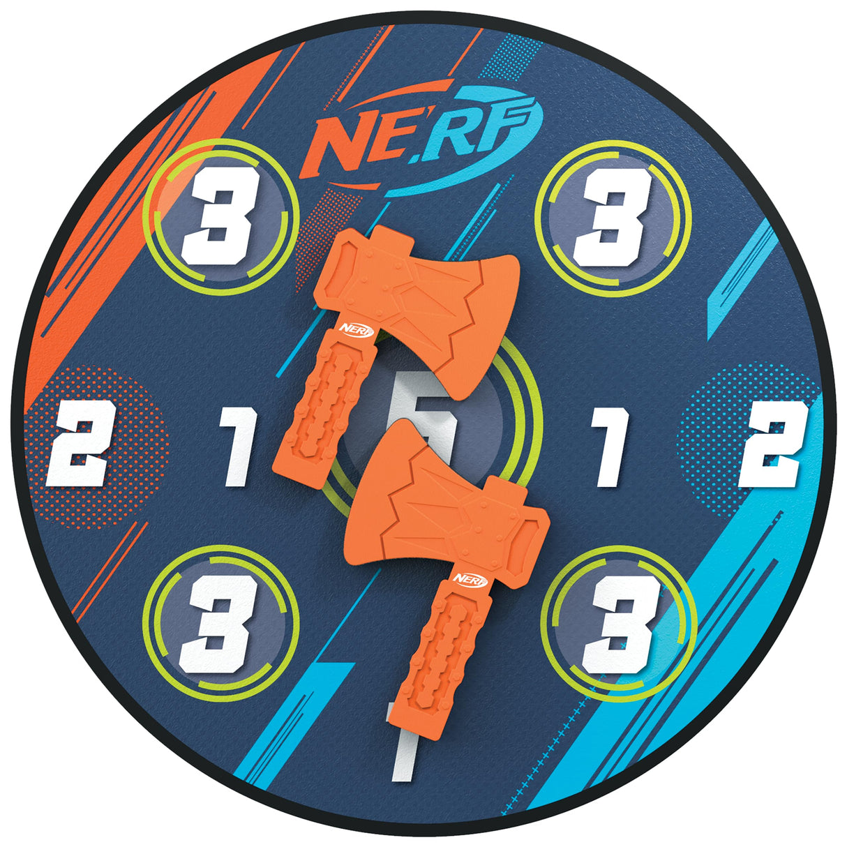 NERF Lumberjack Toss Axe Throw - Back-of-Door Axe Tossing Target with 2 Foam Axes - Great for Game Rooms or Kids Bedrooms EastPoint Sports