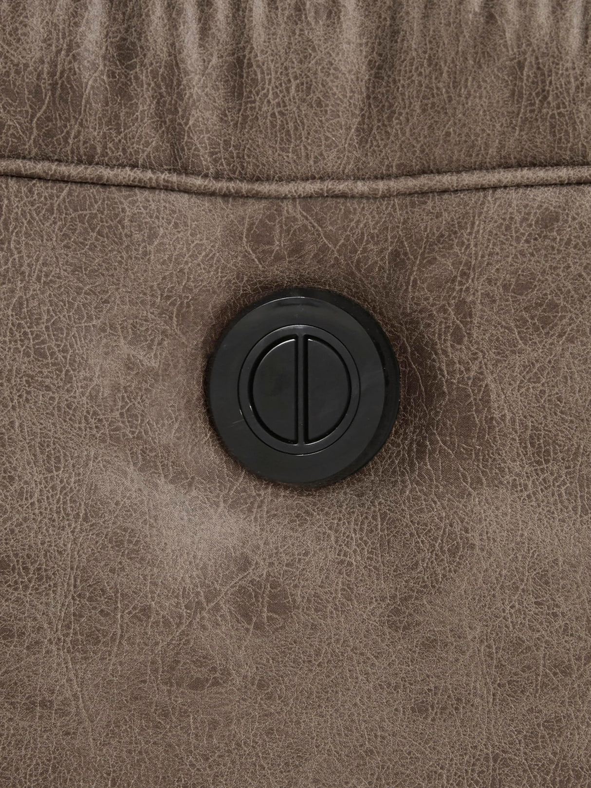 Signature Design by Ashley Stoneland Faux Leather Manual Pull Tab Reclining Sofa, Light Brown Signature Design by Ashley