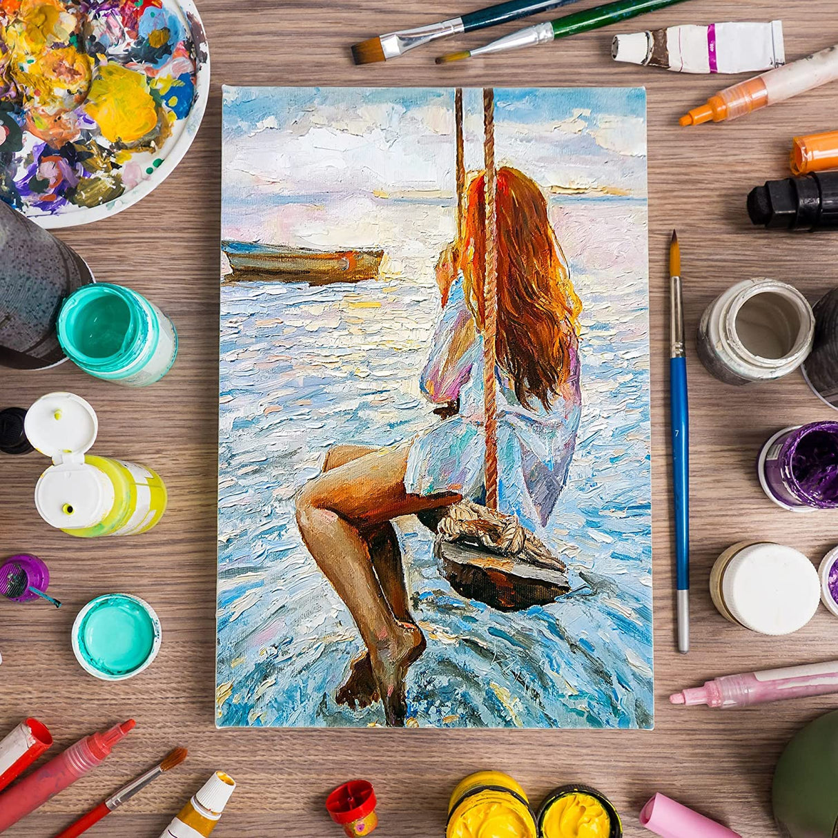 FIXSMITH Stretched White Blank Canvas - 11x14 Inch, 8 Pack, Primed,100% Cotton,5/8 Inch Profile of Super Value Pack for Acrylics,Oils & Other Painting Media FIXSMITH