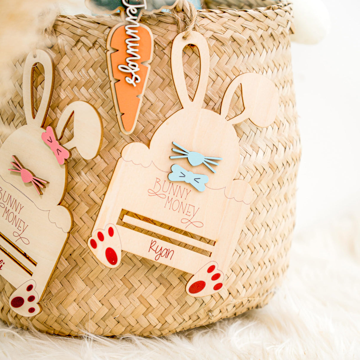 KindlyToys Personalized Easter Basket Tags, Easter Money Holder, Easter Gifts Teens, Easter Basket Stuffers, Easter Bunny Money Holder, Easter Gift Tag MH03 Kindlytoys