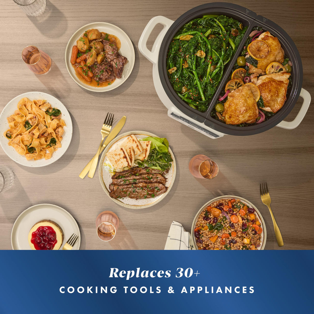 Crock-Pot MultiMeal Multicooker and Programmable Slow Cooker with Bake Function, Oat Milk Crock-Pot